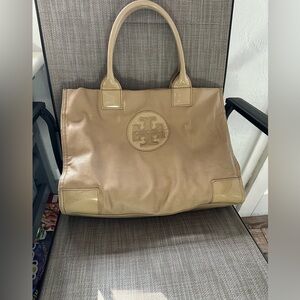 Tory Burch Beige fabric / plastic Tote
